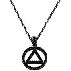 TIIMG AA Gift AA Symbol Necklace Addiction Recovery Gift Sobriety Necklace Sobriety AA Alcoholics Anonymous Gift for Her