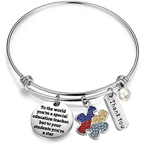 BAUNA Autism Teacher Appreciation Gifts Special ED Teacher Bracelet to The World Youre a Special Teacher But to Your Students Youre a Star BAUNA Autism Teacher Appreciation Gifts Special ED Teacher Bracelet to The World Youre a Special Teacher But to Your Students Youre a Star