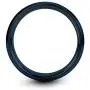 Chroma Color Collection Tungsten Carbide Wedding Band Ring 10mm for Men Women Green Red Blue Purple Black Gunmetal Copper Fuchsia Teal Interior with Blue Beveled Edge Brushed Polished