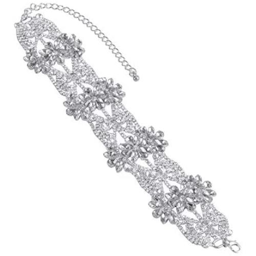Holylove 4 Color Chunky Choker Shiny Bling Crystal Necklace for Women Jewelry Wedding Party Daily Accessories 1 Piece with Gift Box