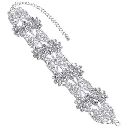 Holylove 4 Color Chunky Choker Shiny Bling Crystal Necklace for Women Jewelry Wedding Party Daily Accessories 1 Piece with Gift Box