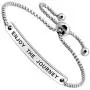 SOUSYOKYOSAM Enjoy The Journey Bracelet Travel Quote Motivational Stainless Steel Jewelry Graduation Gift SOUSYOKYOSAM Enjoy The Journey Bracelet Travel Quote Motivational Stainless Steel Jewelry Graduation Gift