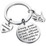 AKTAP Massage Therapy Gift Keychain A Truly Great Therapist is Hard to Find Massage Therapist Appreciation Gifts with Healing Hand Charm Therapy School Student Gift