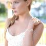 Mariell Bridal and Wedding Silver Bracelet with Crystal Gems and Freshwater Pearls, Fits 7'' to 8 ½'' Wrist