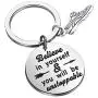 BEKECH Runner Keychain Runner Believe in Yourself and You Will be Unstoppable Keychain with Running Shoe Running Jewelry Marathon Jewelry Gift for Runners BEKECH Runner Keychain Runner Believe in Yourself and You Will be Unstoppable Keychain with Running Shoe Running Jewelry Marathon Jewelry Gift for Runners