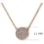 A+O Gift for Mom, Aunt, Grandma - CZ Pave Disc Necklace in Sterling Silver, Gold Vermeil, Rose Gold Vermeil