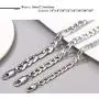 PROSTEEL 316L Stainless Steel Figaro Chain Necklace for Men/Women, Black/18K Real Gold Plated, 4mm to 13mm, 14inch to 30inch, Come Gift Box PROSTEEL 316L Stainless Steel Figaro Chain Necklace for Men/Women, Black/18K Real Gold Plated, 4mm to 13mm, 14inch to 30inch, Come Gift Box