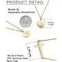 MUERDOU Initial Alphabet Pendant Necklace 14K Gold Plated A-Z Letter Disc Double Side Engraved Personalized Name Necklace Gift for Women MUERDOU Initial Alphabet Pendant Necklace 14K Gold Plated A-Z Letter Disc Double Side Engraved Personalized Name Necklace Gift for Women