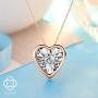 St.Claire Swarovski Crystal 18K Gold Plated Round Necklace 925 Sterling Silver Birthstone Pendant Necklaces for Women Christmas Jewelry Gift