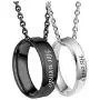 MJartoria Matching Necklaces for Couples-His Crazy Her Weirdo Engraved Ring Pendant Necklaces Anniversary Valentines Day Gifts for Boyfriends Girlfriends MJartoria Matching Necklaces for Couples-His Crazy Her Weirdo Engraved Ring Pendant Necklaces Anniversary Valentines Day Gifts for Boyfriends Girlfriends