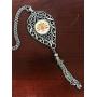 My Prime Gifts Snap Jewelry Scroll Tear Drop Tassel Necklace 20''+2'' Extender Holds 18-20 mm Ginger Style Charms