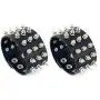 2Pcs Punk Leather Spike Studded Bracelet Set Rivet Biker Strap Leather Cuff Wrap Bangle Bracelet Wide Snap Button Bracelets for Unisex 2Pcs Punk Leather Spike Studded Bracelet Set Rivet Biker Strap Leather Cuff Wrap Bangle Bracelet Wide Snap Button Bracelets for Unisex
