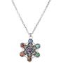PSEEHEE Tree of Life Flower of Life Sacred Geometry 7 Chakra Healing Crystals Necklace, Reiki Stones Pendant Jewelry
