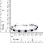 Gem Stone King 925 Sterling Silver Blue Sapphire Womens Tennis Bracelet, 9.71 Cttw, Gemstone Birthstone, 7 Inch with 1 Inch Extender