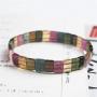 DUOVEKT Natural Rainbow Tourmaline Bangle Bracelet for Women Man Brazil Round Beads Crystal Gemstone Stretch Jewelry AAAAA 10x8mm