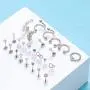 25Pcs 16G Cartilage Earrings Tragus Earring Surgical Steel Studs Helix Conch Rook Daith Piercing Jewelry Lip Rings for Women Men 25Pcs 16G Cartilage Earrings Tragus Earring Surgical Steel Studs Helix Conch Rook Daith Piercing Jewelry Lip Rings for Women Men
