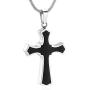 Cremation Jewelry Black Cross Urn Pendant Keepsake Memorial Necklace