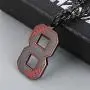 HZMAN Baseball Initial Pendant Necklace Inspiration Baseball Jersey Number 0-9 Charms Stainless Steel Necklace