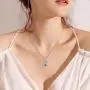 PRAYMOS 925 Sterling Silver Necklace Pendant Jewelry Women Birthday Stocking Stuffers for Her