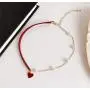 2 PCS Choker Necklaces Black Red Velvet Heart Pendant Choker Set Classic Gothic Velvet Choker Collar Necklaces Vintage Double Layer Punk Chokers Set Pendant Jewelry for Women Girls