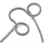AmyRT Jewelry 3mm Titanium Steel Rolo Silver Chain Necklaces for Women Men 16 to 30 Inch