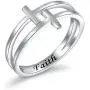 Inspirational Jewelry Sterling Silver Engraved Faith Double Cross Ring Christian Fashion Band Ring for Women Mother, Size 5-10 Inspirational Jewelry Sterling Silver Engraved Faith Double Cross Ring Christian Fashion Band Ring for Women Mother, Size 5-10