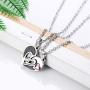 Sllaiss Austrian Crystals Couples Necklace for Women Men Love Heart Pendant Puzzle Necklace Personalized Valentines Day Gift Couple Jewelry