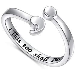 My Story Isnt Over Yet Sterling Silver Semicolon Ring This Too Shall Pass Ring Jewelry Size 5-10