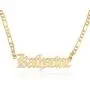 Beleco Jewelry Customize Name Necklace With Figaro Chain in Sterling Silver 925 Custom Name Plate Necklace With 15 Font Style - Personalized Any Name/Word Up To 11 Characters - Womans Mens Gift Ideas
