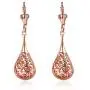 Mothers Day Gifts Filigree Teardrop Leverback Dangle Earrings for Women Rose Gold Plated Jewelry Hypoallergenic Earrings Mothers Day Gifts Filigree Teardrop Leverback Dangle Earrings for Women Rose Gold Plated Jewelry Hypoallergenic Earrings