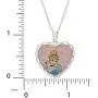 Disney Princess Cinderella Jewelry, Silver Plated Pendant Necklace, 18'' Chain