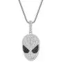 Moca Jewelry Iced Out Alien Cartoon Pendant Necklace 18K Gold Plated Bling CZ Simulated Diamond Hip Hop Rapper Chain Necklace for Men Women