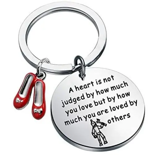 BLEOUK The Wizard of Oz Gifts Inspirational Gift for Women Encouragement Keychain Wizard of Oz Jewelry Ruby Slippers Tin Man Keychain BLEOUK The Wizard of Oz Gifts Inspirational Gift for Women Encouragement Keychain Wizard of Oz Jewelry Ruby Slippers Tin Man Keychain
