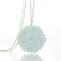 Niumike Handmade Crystal Circle Pendant Necklace for Women Disc Long Statement Necklaces with Box Niumike Handmade Crystal Circle Pendant Necklace for Women Disc Long Statement Necklaces with Box