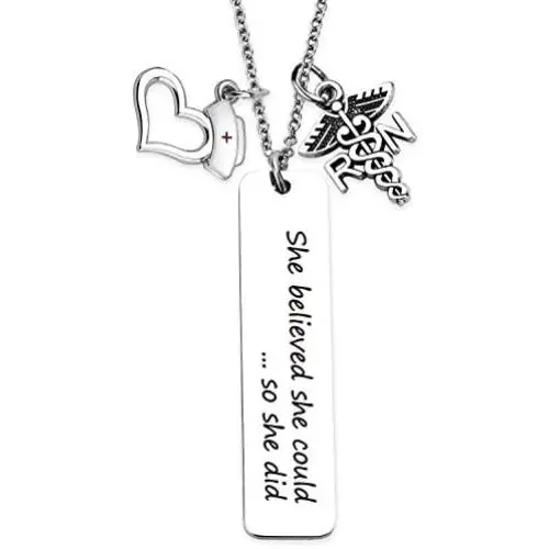 EIGSO Nurse Keychain Nurse Graduation Gift She Believed She Could So She Did Inspirational Jewelry RN LPN Gift Medical Student Gift for Nurse EIGSO Nurse Keychain Nurse Graduation Gift She Believed She Could So She Did Inspirational Jewelry RN LPN Gift Medical Student Gift for Nurse