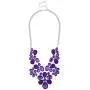 Lux Accessories Floral Flower Clear Stone Statement Necklace Matching Earrings Lux Accessories Floral Flower Clear Stone Statement Necklace Matching Earrings