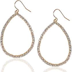 Humble Chic Simulated Diamond Dangle Earrings for Women - Cubic Zirconia Crystal Long Dangling Earrings - Hypoallergenic and Safe for Sensitive Ears