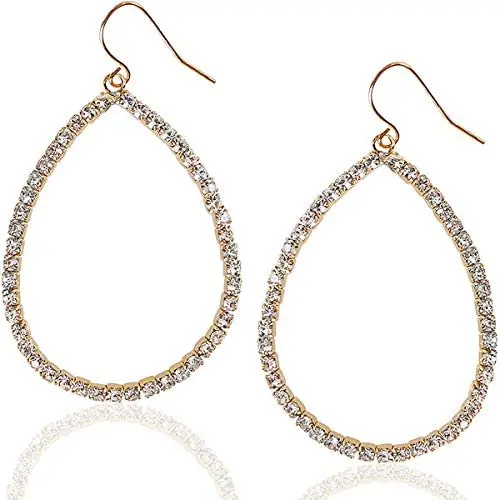 Humble Chic Simulated Diamond Dangle Earrings for Women - Cubic Zirconia Crystal Long Dangling Earrings - Hypoallergenic and Safe for Sensitive Ears Humble Chic Simulated Diamond Dangle Earrings for Women - Cubic Zirconia Crystal Long Dangling Earrings - Hypoallergenic and Safe for Sensitive Ears