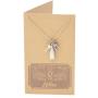 Quan Jewelry Wine Glass Pendant Necklace, Bartender Charms, Gifts for Drinkers and Wine Lovers, Stainless Steel, with Handmade Quote Card