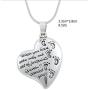 Lemegeton Footprints in the Sand Beautiful Poems Heart Shaped Necklace Gift Jewelry for Men Women