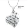 Lemegeton Footprints in the Sand Beautiful Poems Heart Shaped Necklace Gift Jewelry for Men Women