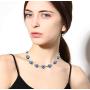 Dcfywl731 Evil Eye Choker Pendant Necklace for Women Dainty Cute Handmade Tiny Bead Necklace for Teen Girls