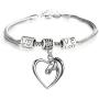 Heart Pendant Bracelet by Luvalti - Horse Heart Jewelry - Family and Friends Jewelry Gift - 10’’