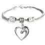 Heart Pendant Bracelet by Luvalti - Horse Heart Jewelry - Family and Friends Jewelry Gift - 10’’