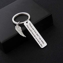 Memorial Keychain Loss Jewelry Those We Love Dont Go Away They Walk Beside Us Everyday Sympathy Gift Remembrance Loved One