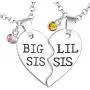starchenie BFF Best Friend Necklaces for 2/3/4 Girls Fashion Rhinestone Crystal Puzzle Couples Friendship Pendant Necklaces