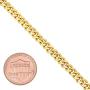 The Bling Factory 4mm-14mm 14k Yellow Gold Plated Flat Cuban Link Curb Chain Necklace