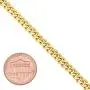 The Bling Factory 4mm-14mm 14k Yellow Gold Plated Flat Cuban Link Curb Chain Necklace The Bling Factory 4mm-14mm 14k Yellow Gold Plated Flat Cuban Link Curb Chain Necklace