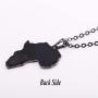 U7 Hip Hop Jewelry 22'' Long Chain Platinum/Rose Gold/Black Gun/18K Gold Plated African Map Pendant Necklace,Men Women Gift