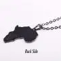 U7 Hip Hop Jewelry 22'' Long Chain Platinum/Rose Gold/Black Gun/18K Gold Plated African Map Pendant Necklace,Men Women Gift